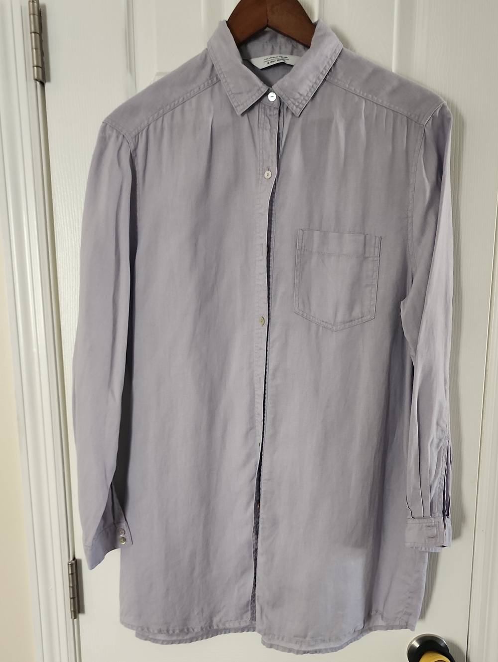 Light Lavender Linen Long Sleeve Shirt